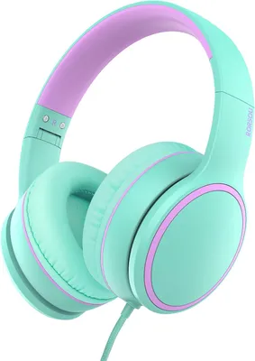 Produktbild von Over-Ear Kopfhörer mit Mikrofon,Leichtgewichtige klappbare Stereo-Bass mit 1,5 m Kabel (entangle),Kabelkopfhörer für Smartphone,Tablet,Computer,MP3/4