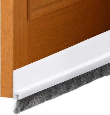 Produktbild von Türdichtung 3 x 101 cm, Zugluftstopper mit Bürstendichtung, Selbstklebend, Für Innen- und Außentüren