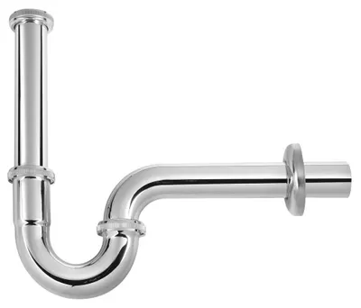 Imagen del producto de Sifón para lavabo Aqualine, conexión de 5/4", diámetro de 32 mm, acabado cromado