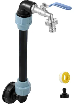 Produktbild von IBC Wasserhahn Schwanenhals 3/4" – Zinklegierung, Schnellkupplung, dichtes Ventil & Schlauchadapter für Container