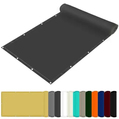 Image de Voile d'ombrage rectangulaire, 140 x 180 cm, imperméable, gris foncé, polyester