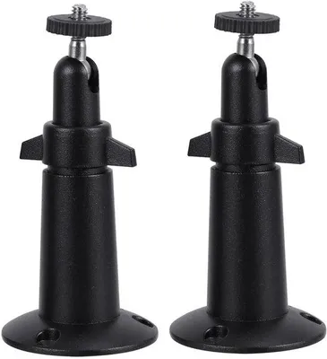 Image de Kit de fixation murale pour caméra, fixation de sécurité réglable, support mural, fixation pour caméra d'intérieur et d'extérieur, noir