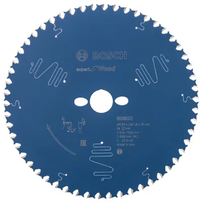 Obrázok produktu pre Bosch 2608644342 Bosch Kreissägeblatt EX WO T 254x30-54
