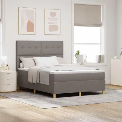Produktbild von Maison Exclusive - Boxspringbett mit Kopfteil Taupe 160 x 200 cm Stoff