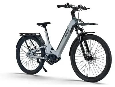 Imagen del producto de VOGUE Artemis - Bicicleta eléctrica - 28 pulgadas - Motor 250W - Autonomía 90 km - 7 velocidades - Frenos de disco hidráulicos - Batería 468Wh - Cuadro bajo - Gris mate