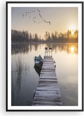 Produktbild von Gerahmtes Poster - Schwarzer Rahmen - Brücke Westen die Sonne - 70x100 cm - Wand Bild - Wanddeko - Wandbilder - Wandposter - Bilderrahmen - Bilder - Kunstdruck - Wandbild - P2BPA70x100-4197
