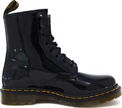 Imagen del producto de Botas Dr. Martens 1460 para mujer, estilo botín, con cordones, color negro, para uso casual