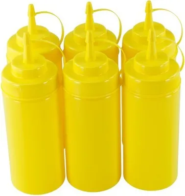 Produktbild von 6er Set Quetschflasche Gelb 0,45 Liter
