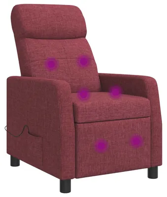 Produktbild von vidaXL Massage Relaxsessel Weinrot Stoff