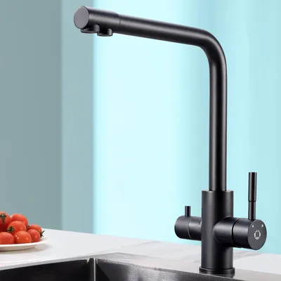 Productafbeelding van 3-Wege Keukenmengkraan met Gefilterd Water - 360° Draaiende Uitloop - RVS 304