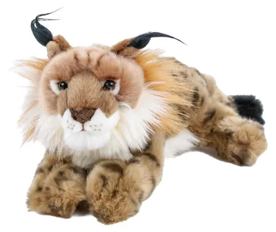 Produktbild von Kuscheltier Luchs liegend 30 cm braun/schwarz Plüschluchs