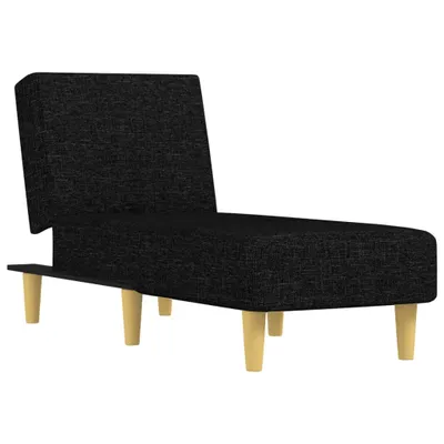Image de Chaise longue noir tissu