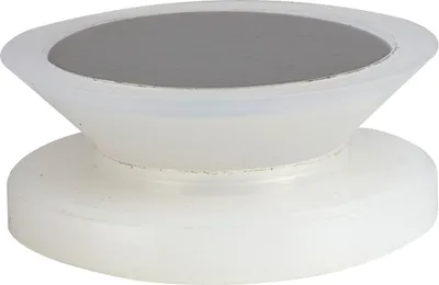 Obrázok produktu pre Držiak skleneného hrotu mini, 20 mm, sklo 6 - 8 mm, priehľadný plast/kapička z nehrdzavejúcej ocele