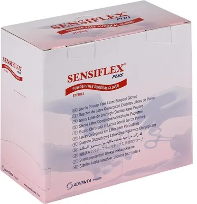 Produktbild von 200 Paar Sensiflex Plus OP-Handschuhe - steril - 295 mm lang - Latex - Gr. 6-9