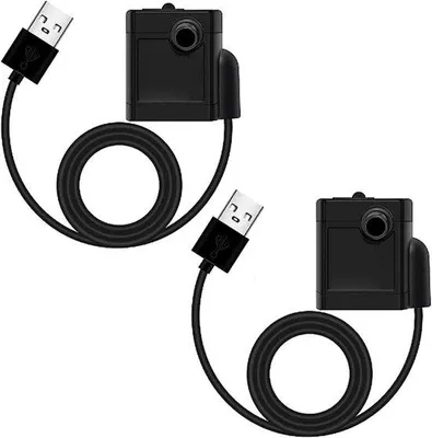 Obrázek produktu pro Mini vodovodní kohoutek (250/H 3W) – sada 2 kusů – výkonný vodovodní kohoutek pro akvária, jezírka a zahradní fontány s 15metrovou hadicí