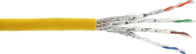 Produktbild von InLine Patchkab., S/FTP (PiMf), Cat.6A, 500MHz, halogenfrei, Kupfer, gelb, 100m, 100 m, Cat6a, S/FTP (S-STP), Gelb