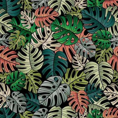 Produktbild von OUTDOOR DEKOSTOFFE OXFORD - Motiv bunte Monsterblätter 2