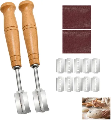 Produktbild von Bäckermesser 30 cm, Holzgriff, Edelstahlschutz, für Küche
