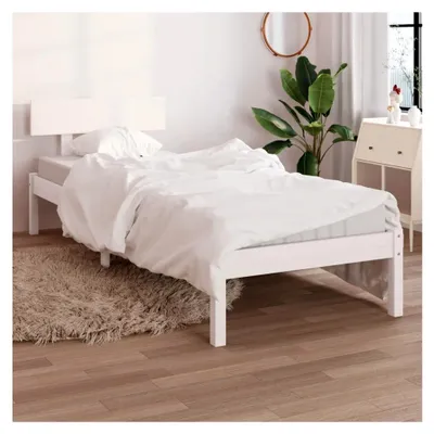 Produktbild von Bettgestell Weiß aus Massivholz 100x200 cm