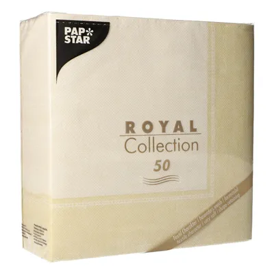 Produktbild von Servietten "ROYAL Collection" 1/4-Falz 40 cm x 40 cm champagner "Linum"