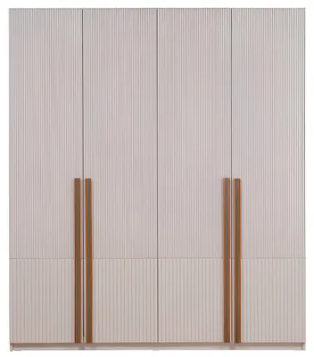 Produktbild von Eleganter Holzschrank Beiger Stauraumschrank Aufbewahrungsschrank