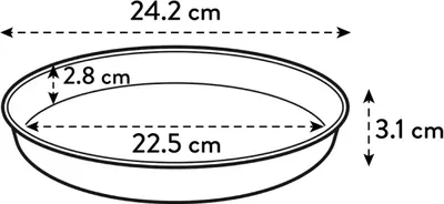 Zdjęcie produktu dla elho loft urban saucer round 24, Spodek, Polipropylen, Biały, 34 mm, 120 g, 24,4 cm