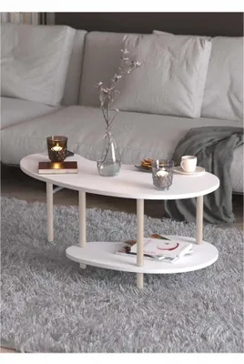 Produktbild von Skye Decor, Hochwertiger Nesting Tisch (3 Teile) - Saphir Eiche, 100 cm, 100% Melamin