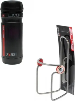 Image de Porte-bidon Elite 1x CIUSSI INOX argent, avec 1 bidon de transport Elite...