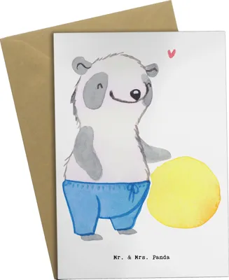 Produktbild von Mr. & Mrs. Panda babykarte Physiotherapeut Herz - Weiß - Geschenk, glückwunschkarten, Grußkarten, weihnachtskarten, hochzeitskarten, einladungskarten