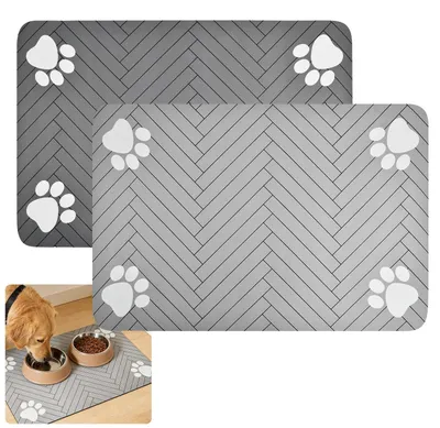Futtermatte für Hunde, 2 Stück, 60x40 cm, saugfähig, rutschfest