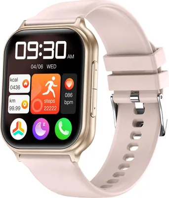 INF Multifunktionale Smartwatch mit Gesundheitsüberwachung und Bluetooth-Anrufen Rosa