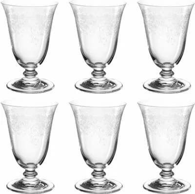 Immagine prodotto di montana 037969 Bicchiere da acqua Avalon 280 ml, vetro, motivo floreale a viticcio, trasparente (6 pezzi)