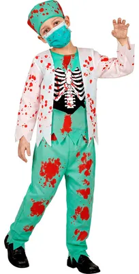Produktbild von Kostüm Zombie Doktor Halloween, Groesse:158