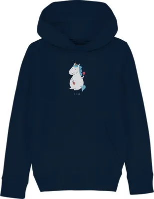Produktbild von Mr. & Mrs. Panda Kinderpullover Einhorn Baby 12-14 Jahre (152/164) - French Navy - Geschenk, Unicorn, Sweatshirt, Geburtstag, Kapuzenpulli, Hoodie, Geburt, Pullover