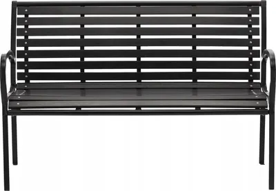Image de Banc pour jardin, terrasse ou balcon 125 x 60 x 80 cm Imitation bois Bois noir