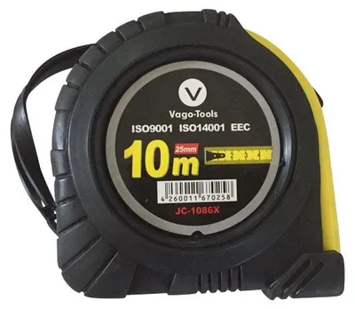 Produktbild von Maßband Rollmaßband 25mm breit Rollband m. Rücklauf Metermaß 1 Stück 10m