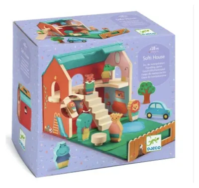 Image de Maison Djeco avec des animaux : SoftiHouse