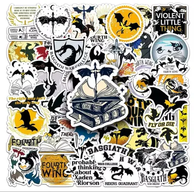 Fantasy Drachen Sticker, 50 Stück, wasserdicht, Vinyl, 3-8 cm
