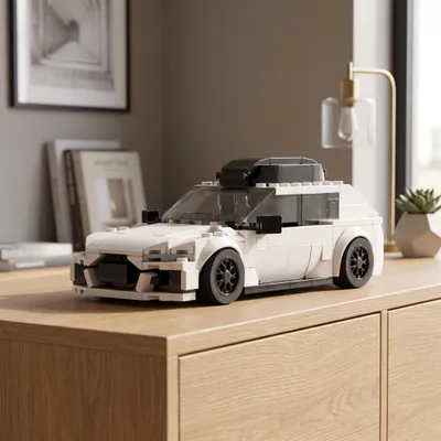 Produktbild von RS6 Supersportwagen Klemmbaustein Modell Speed-Serie | MOC DIY Bauset Fahrzeug Bausatz Konstruktionsspielzeug, KI-generiertes Bild