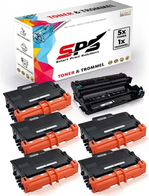 Produktbild von 5x TN3430 Toner Schwarz + 1x DR3400 Trommel kompatibel für Brother HL5580D Brother DR3400 Brother TN3430 HL5580 HL5580D HL5585 HL5585D HL5590 HL5590DN HL-L5000 HL-L5000D HL-L5050 HL-L5050DN HL-L5100 HL-L5100DN HL-L5100DNT HL-L5100DNTT HL-L5200 HL-L5200DW
