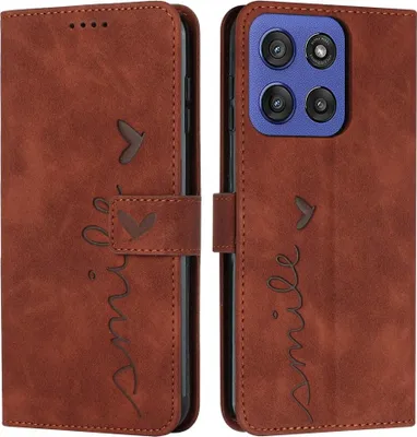Produktbild von Motorola Edge 60 / 60 Fusion Hülle - Coverup Smile Klapphülle - Braun