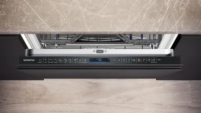 Produktbild von Siemens iQ700 SX87TX02CE, Voll integriert, Standardgröße (60 cm), Schwarz, Berührung, Edelstahl, 14 Maßgedecke