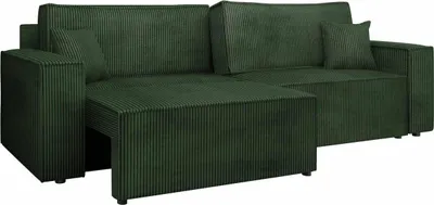 Produktbild von MIRJAN24 Sofa Karl Cord mit L-Funktion, Wohnzimmer Couch mit zwei Bettkästen und Schlaffunktion (Farbe: Poso 14)