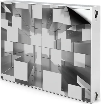 Produktbild von Magnet Heizkörperabdeckung Heizkörperverkleidung Verkleidung Abdeckung 110x60 cm  - Grau, Fliese