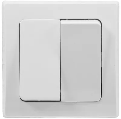 Immagine prodotto di ChiliTec DELPHI Interruttore di serie a 2 vie 250V AC / 10A, con cornice, da incasso, bianco