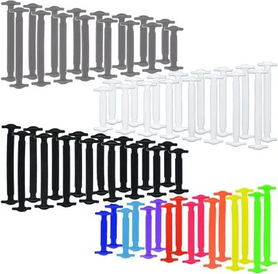 Immagine prodotto di Lacci elastici in silicone, 64 pezzi, colorati, per scarpe