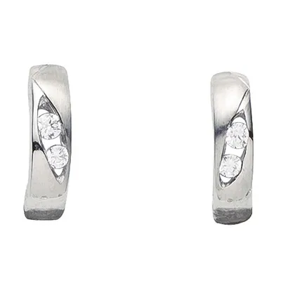 Produktbild von Miamar 05.2035 Damen Creolen Silber Zirkonia weiß