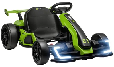 Productafbeelding van 24V elektrische skelter voor kinderen met driftfunctie, 6-12 jaar, groen