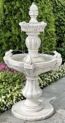 Immagine prodotto di Casa Padrino fontana barocca grigia Ø 80 x H. 147 cm