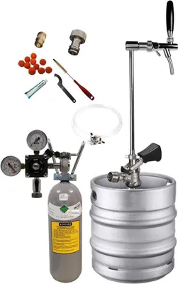 Produktbild von Flachkeg (Typ A) Zapfgarnitur mit Kegschanksäule 2 kg CO²